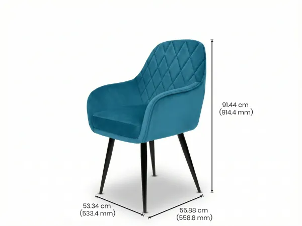 Orchid Dining Chair in Teal aqua